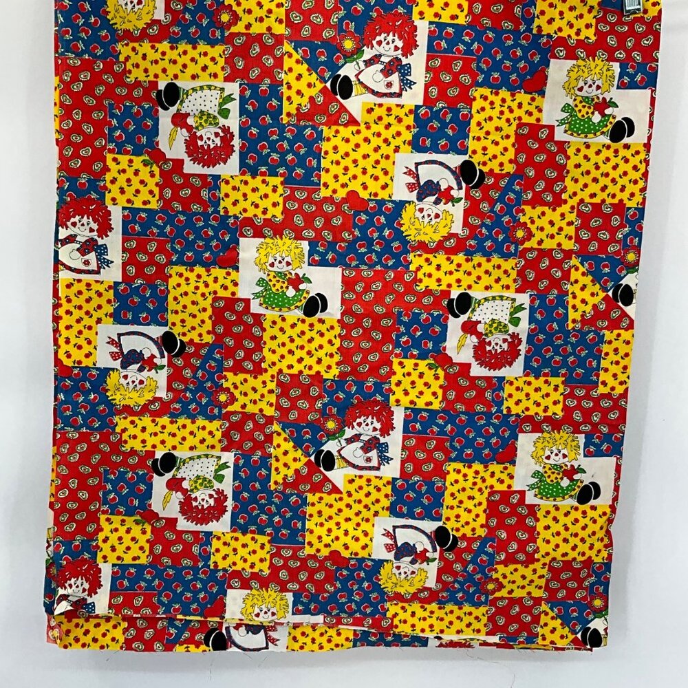 Raggedy‎ Ann & Andy Quilting Fabric Patchwork Print 1 Yard
